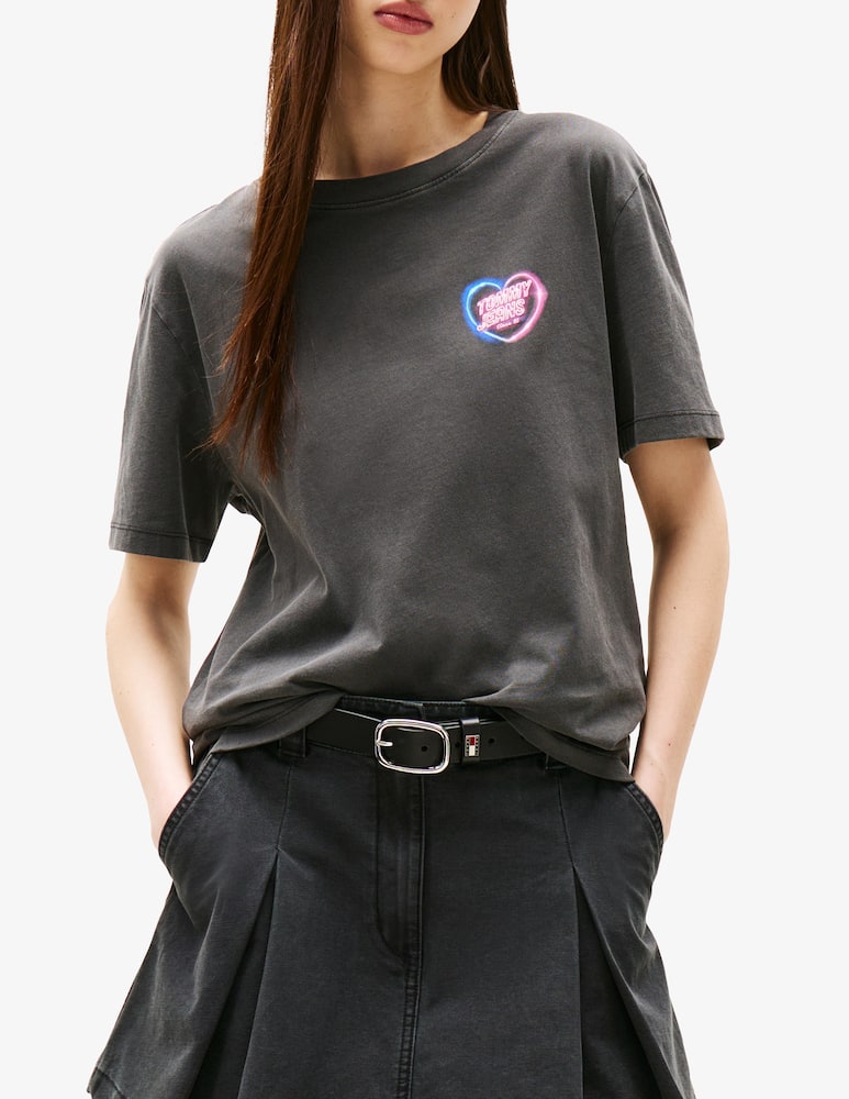 rinascente Tommy Jeans T-shirt cuore neon
