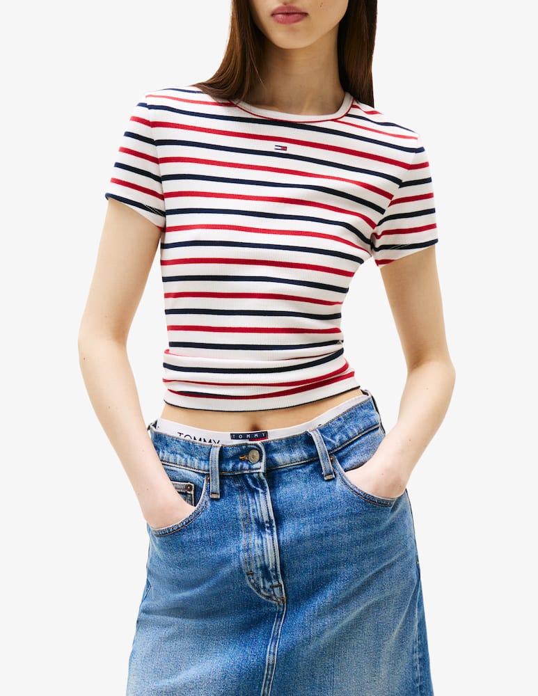 rinascente Tommy Jeans Striped ribbed t-shirt