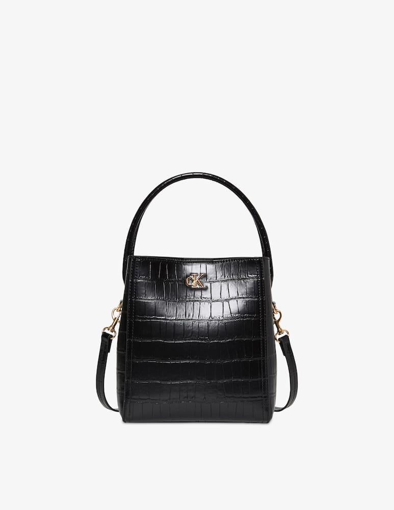 rinascente Calvin Klein Croc bucket bag with strap