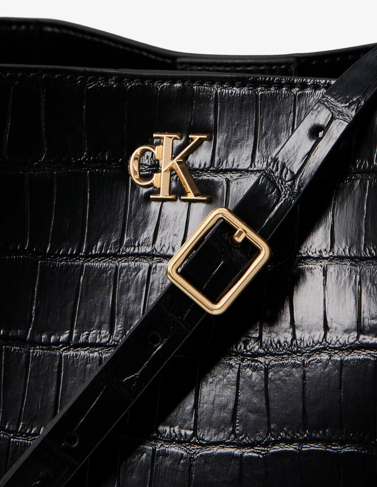 rinascente Calvin Klein Croc bucket bag with strap