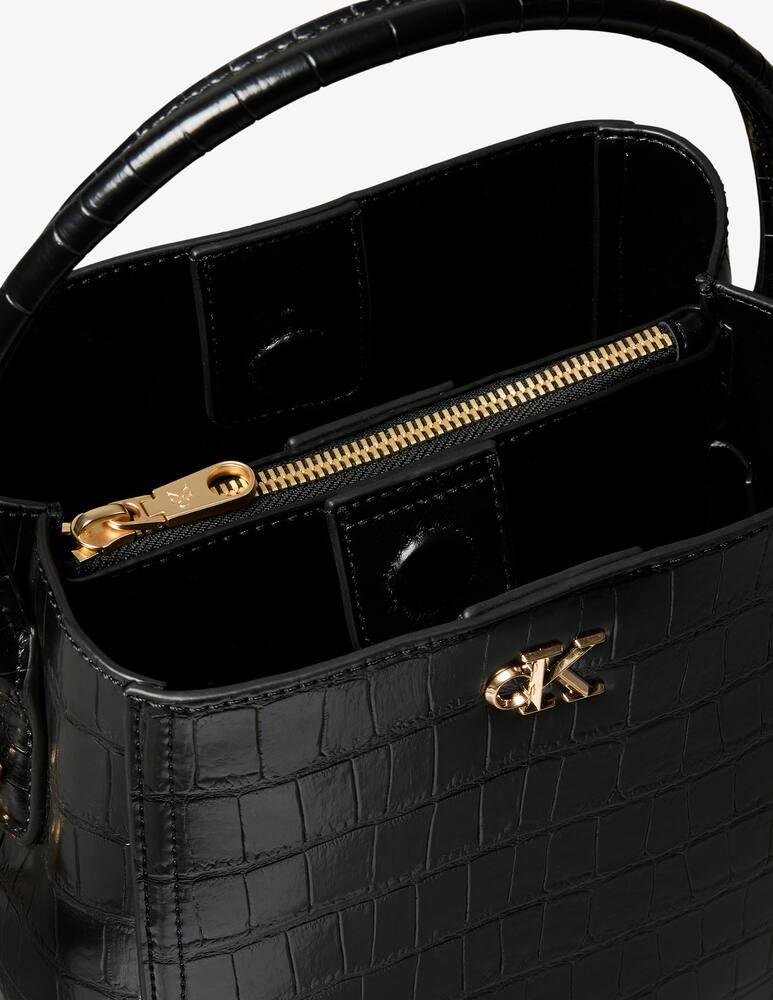 rinascente Calvin Klein Croc bucket bag with strap