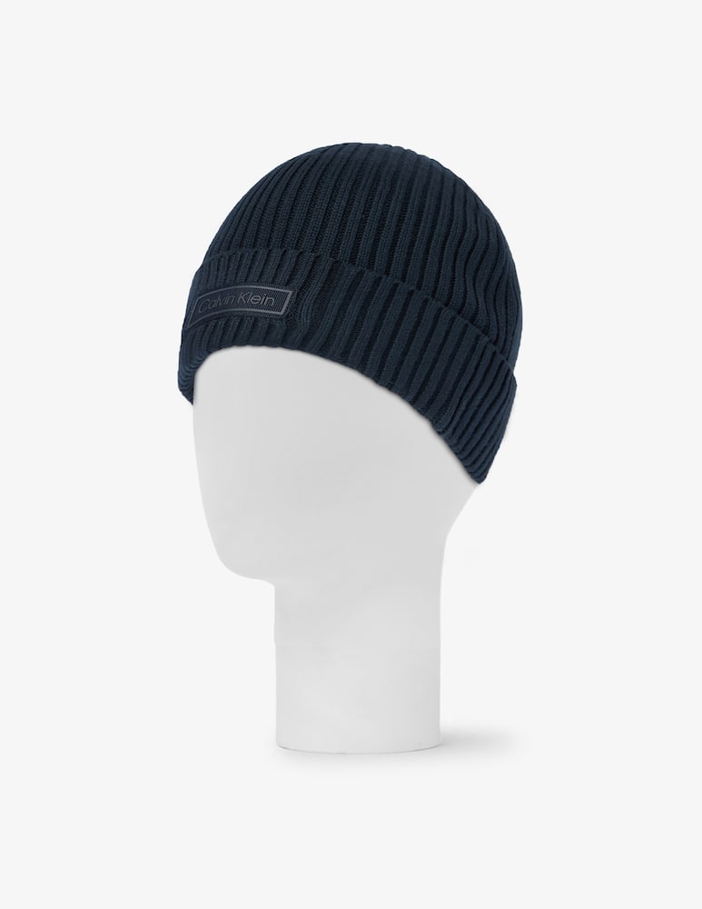 rinascente Calvin Klein Patch chunky rib beanie