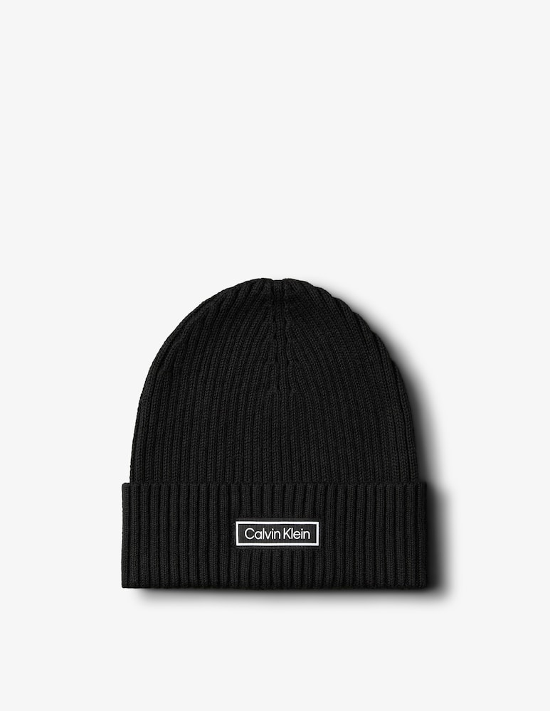 rinascente Calvin Klein Patch chunky rib beanie