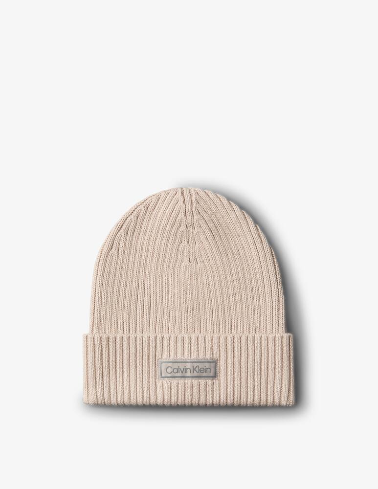 Calvin Klein Ribbed cotton beanie - picture 1