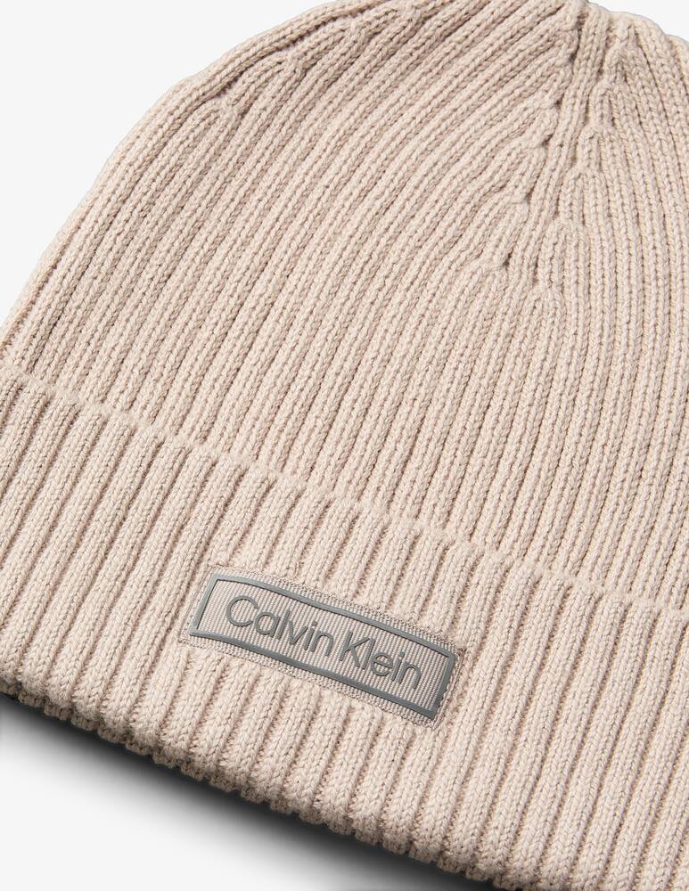 Calvin Klein Ribbed cotton beanie - picture 3