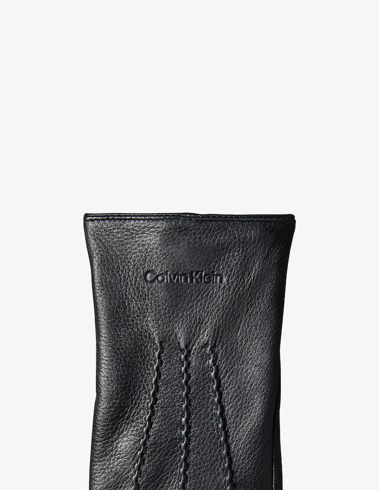 Calvin Klein Classic pebble leather gloves - picture 3 Calvin Klein Classic pebble leather gloves - picture 3