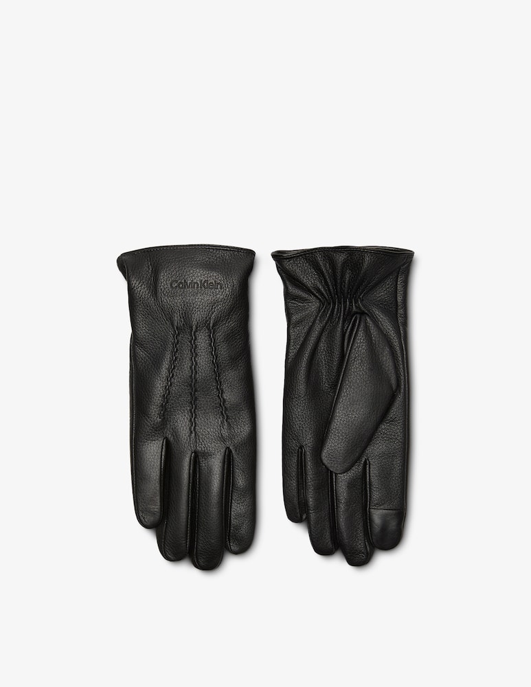 Calvin Klein Classic pebble leather gloves - picture 4 Calvin Klein Classic pebble leather gloves - picture 4