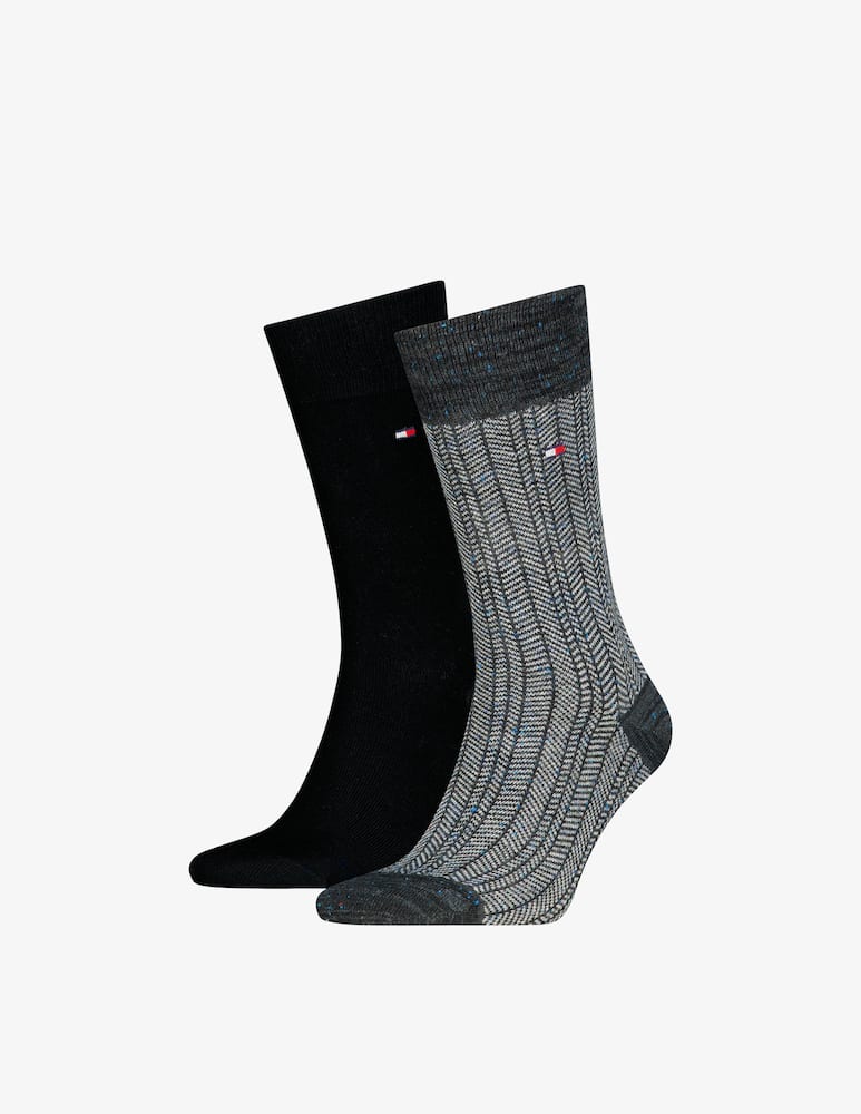 Tommy Hilfiger Calze herringbone mouliné 2 paia - immagine 2