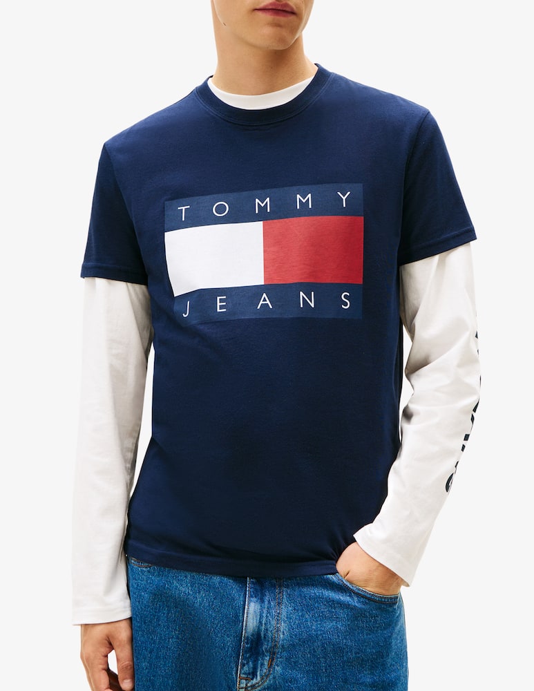 rinascente Tommy Jeans Flag logo t-shirt