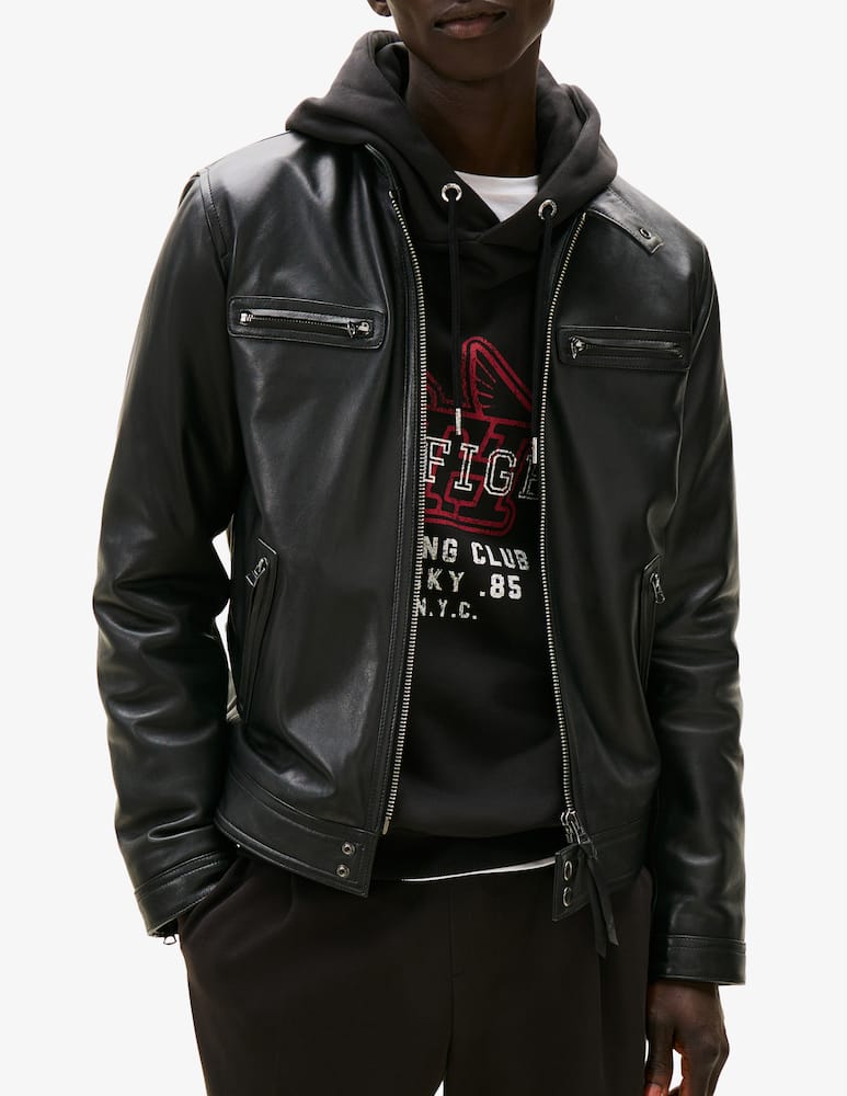 rinascente Tommy Hilfiger Giacca in pelle cafe racer