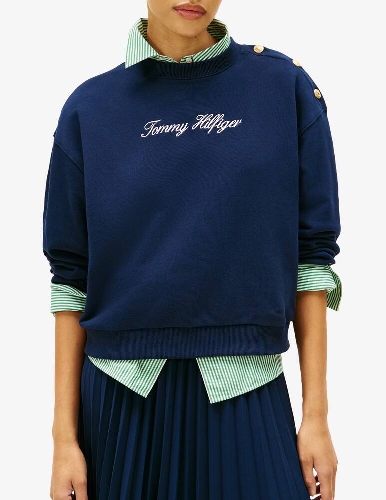 Tommy Hilfiger Gold button script sweatshirt - picture 1
