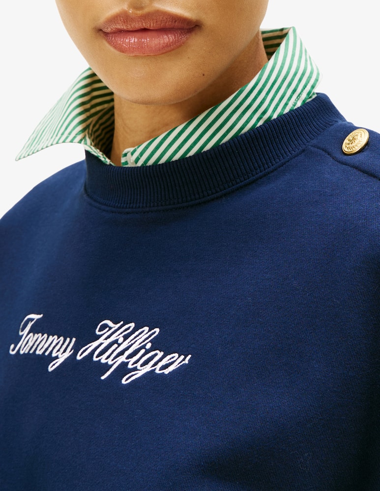 Tommy Hilfiger Gold button script sweatshirt - picture 4