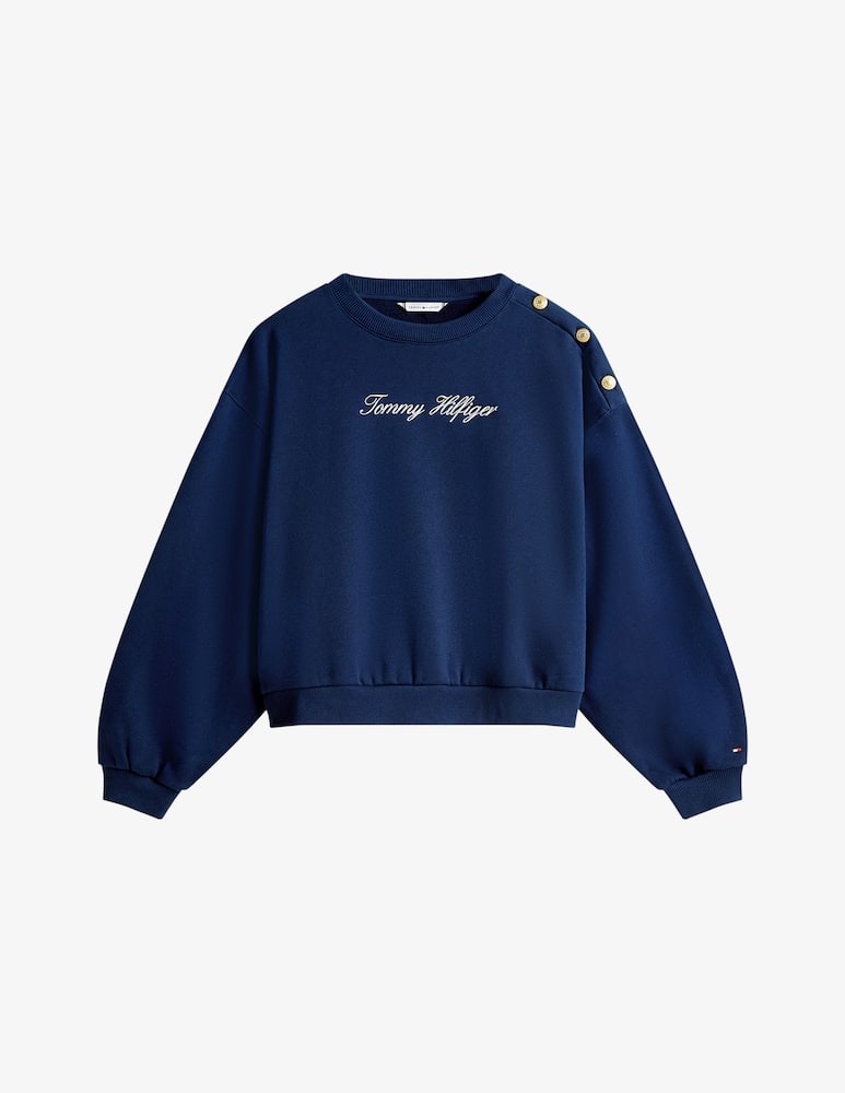 Tommy Hilfiger Gold button script sweatshirt - picture 5