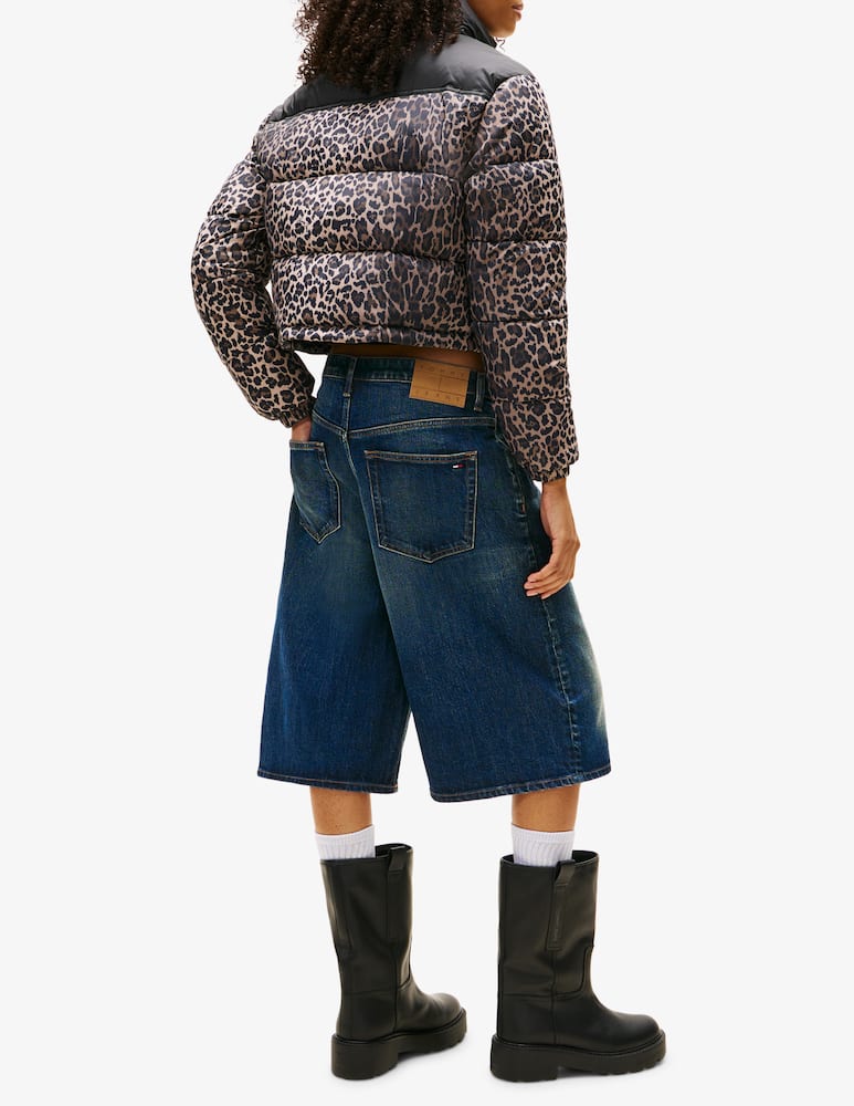 rinascente Tommy Jeans Cropped leopard puffer