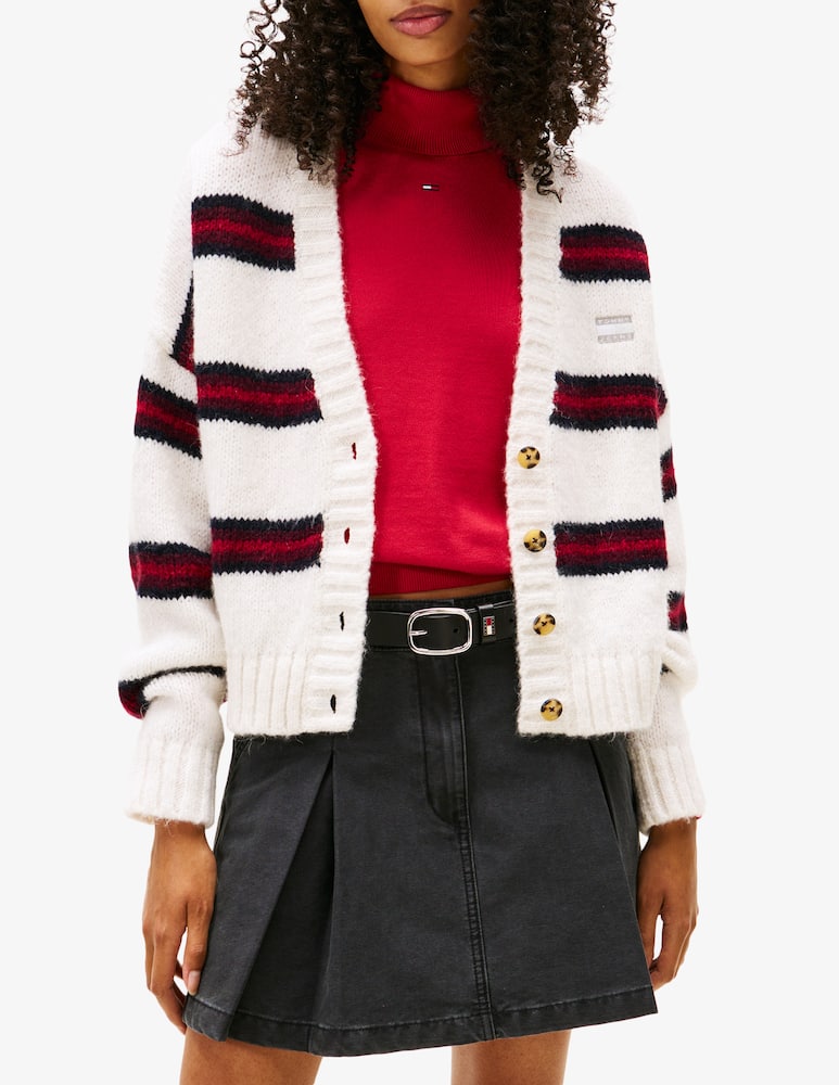 rinascente Tommy Jeans Badge stripe cardigan