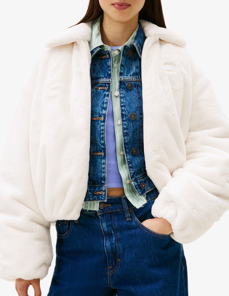 rinascente Tommy Jeans Giacca bomber in pelliccia sintetica