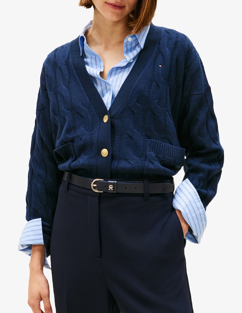 rinascente Tommy Hilfiger Cardigan in lana intrecciata