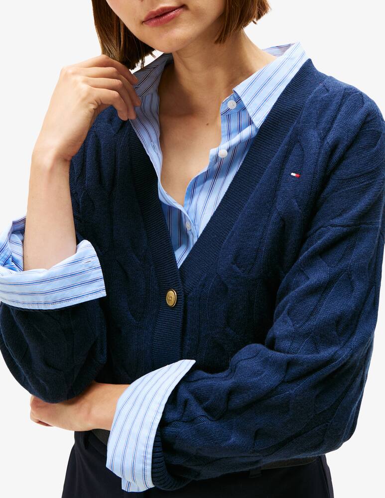 rinascente Tommy Hilfiger Cardigan in lana intrecciata