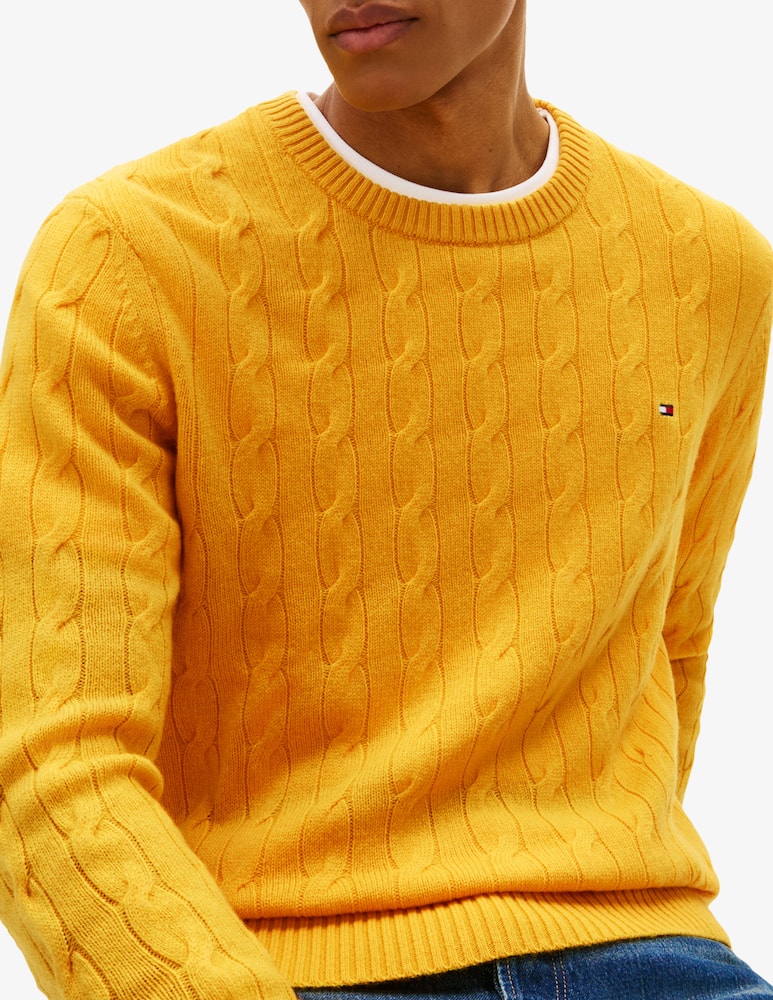 Tommy Hilfiger Maglia girocollo a trecce in lana - immagine 4 Tommy Hilfiger Maglia girocollo a trecce in lana - immagine 4