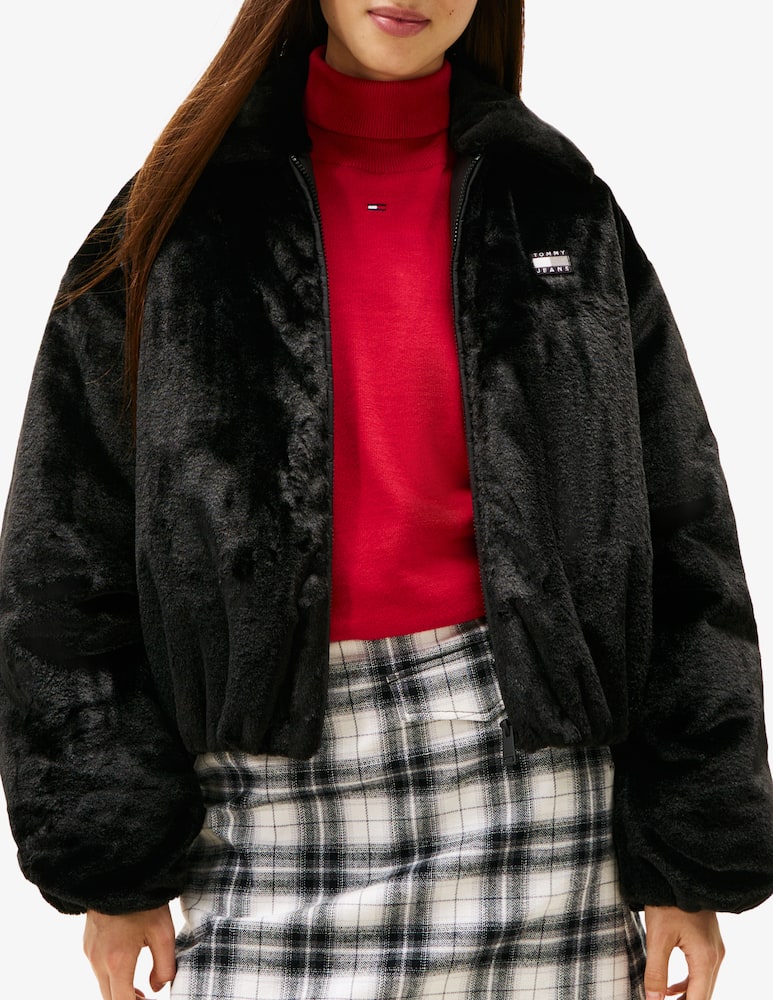 rinascente Tommy Jeans Faux fur bomber jacket
