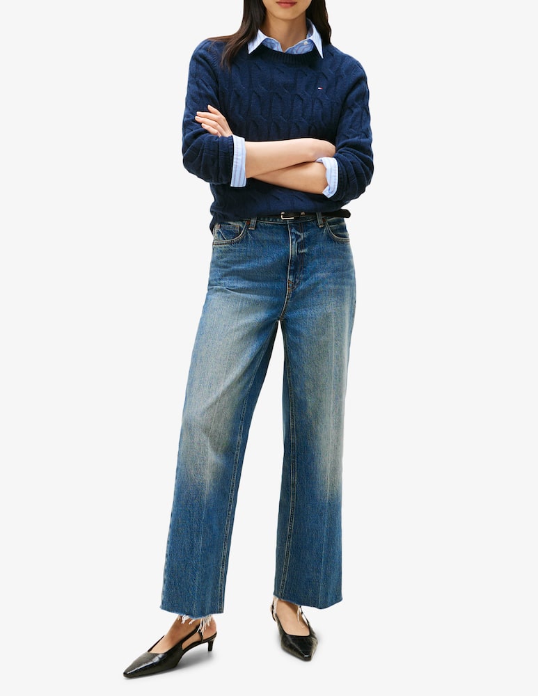 rinascente Tommy Hilfiger Wool cable-knit crewneck jumper