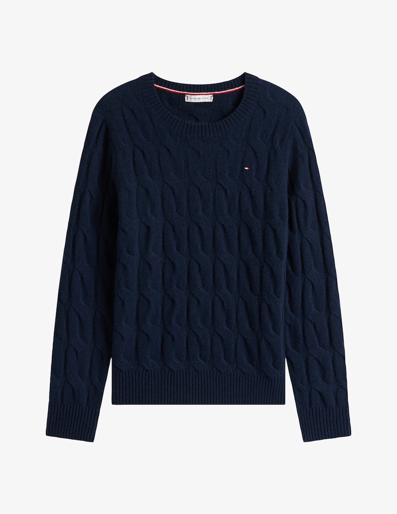 rinascente Tommy Hilfiger Wool cable-knit crewneck jumper