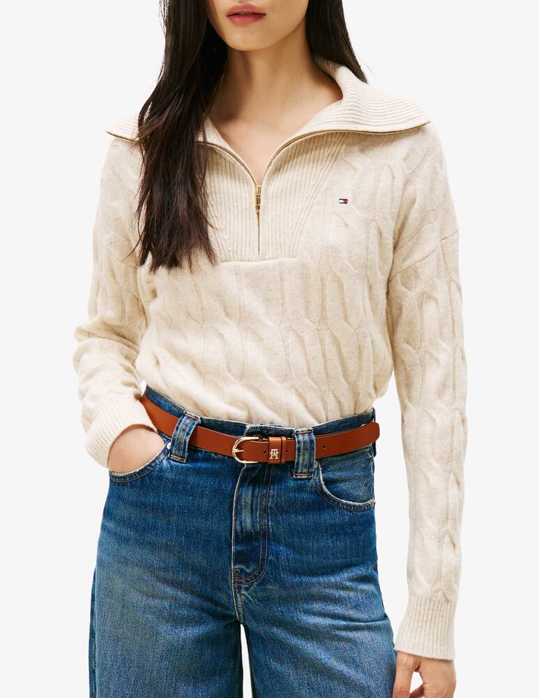 rinascente Tommy Hilfiger Soft wool cable zip sweater