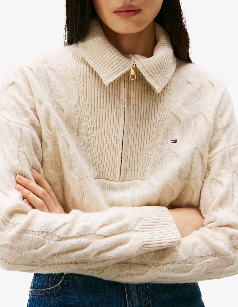 rinascente Tommy Hilfiger Soft wool cable zip sweater