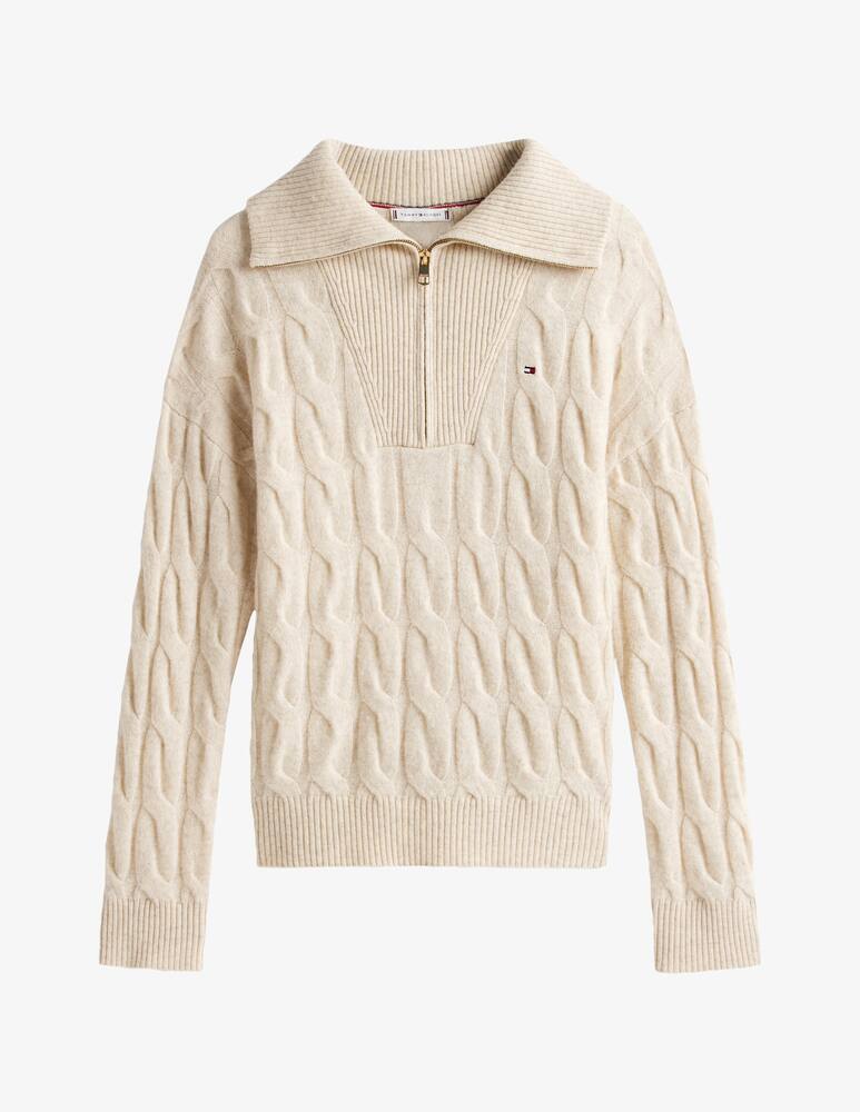 rinascente Tommy Hilfiger Soft wool cable zip sweater