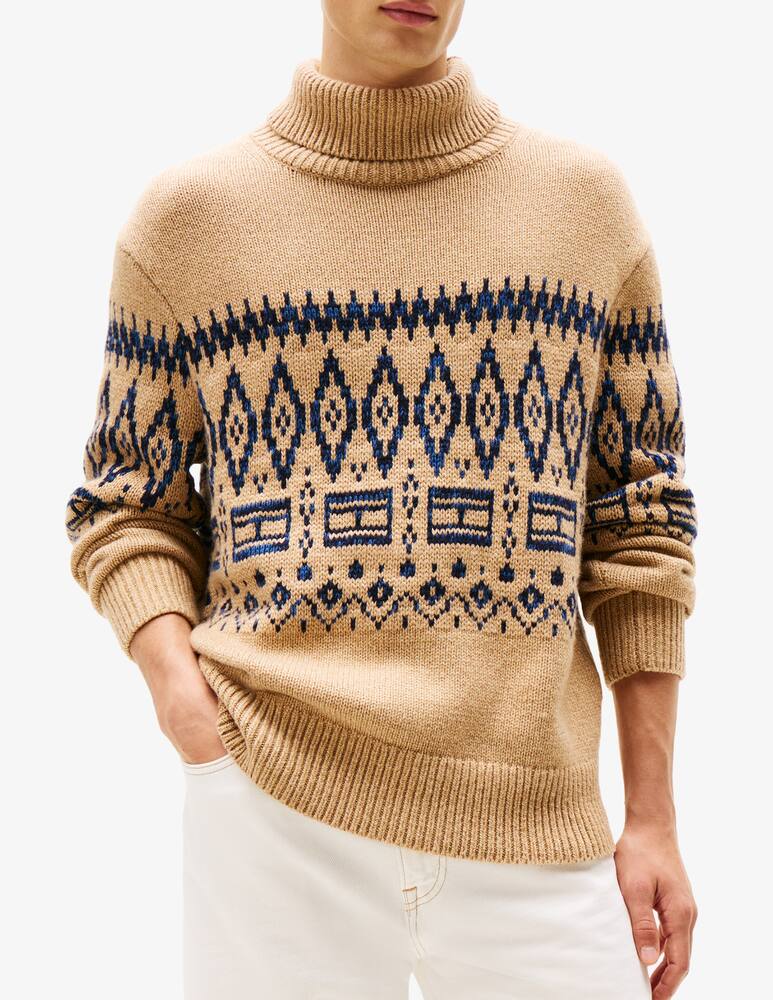 Tommy Hilfiger Maglione collo alto Fairisle - immagine 1 Tommy Hilfiger Maglione collo alto Fairisle - immagine 1