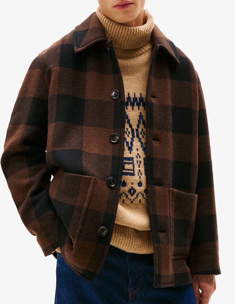 rinascente Tommy Hilfiger Giaccone check in lana