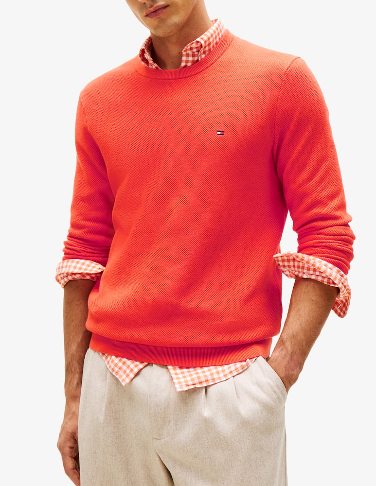 Tommy Hilfiger Structured cotton jumper - picture 1 Tommy Hilfiger Structured cotton jumper - picture 1