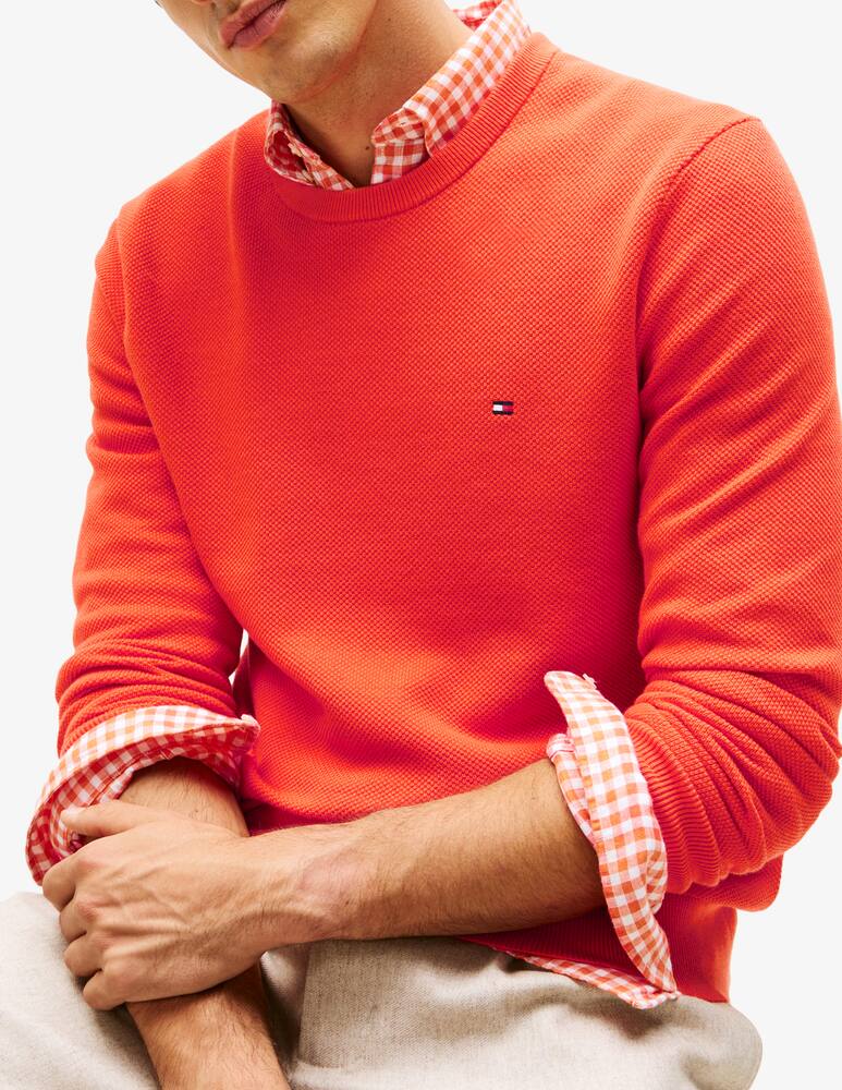 Tommy Hilfiger Structured cotton jumper - picture 4 Tommy Hilfiger Structured cotton jumper - picture 4