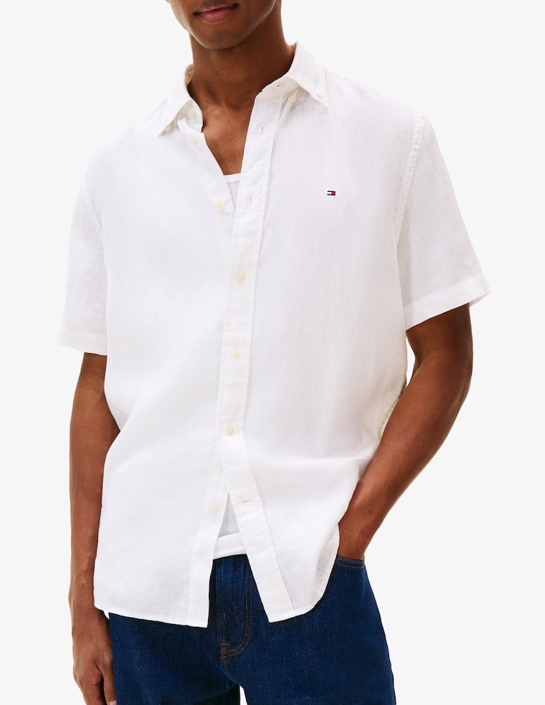 rinascente Tommy Hilfiger Linen short-sleeve shirt