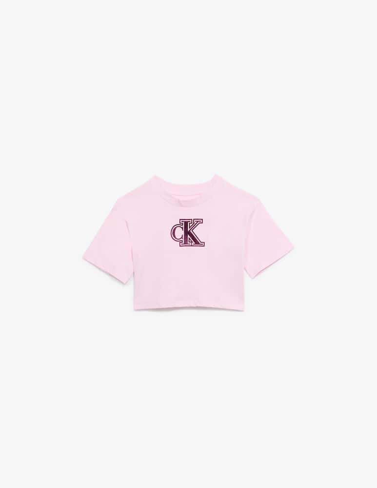 rinascente Calvin Klein Velvet monogram t-shirt