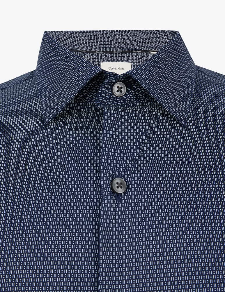 rinascente Calvin Klein Camicia slim fit popeline microprint