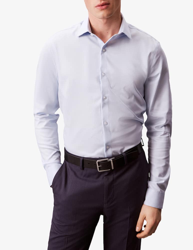 rinascente Calvin Klein Camicia slim stretch microstruttura