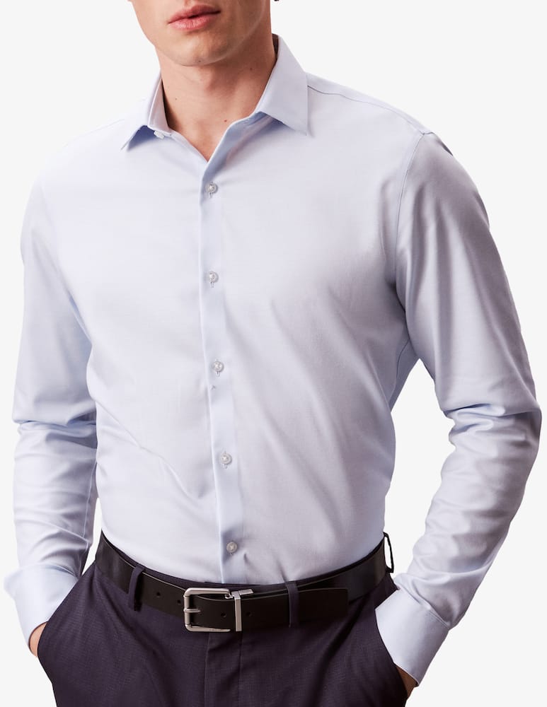 Calvin Klein Camicia slim stretch microstruttura - immagine 3 Calvin Klein Camicia slim stretch microstruttura - immagine 3