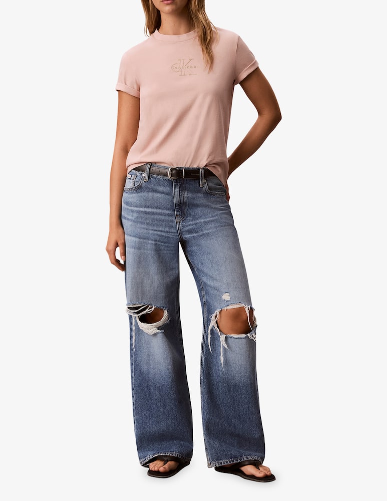 rinascente Calvin Klein Jeans T-shirt con logo foil
