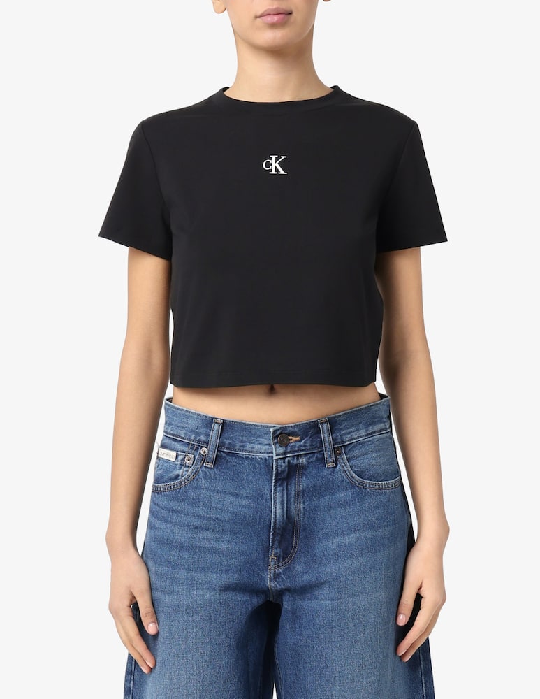 rinascente Calvin Klein Jeans T-shirt cropped con logo