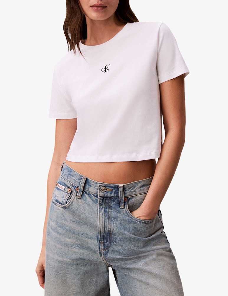 Calvin Klein Jeans Cropped t-shirt logo - immagine 1 Calvin Klein Jeans Cropped t-shirt logo - immagine 1