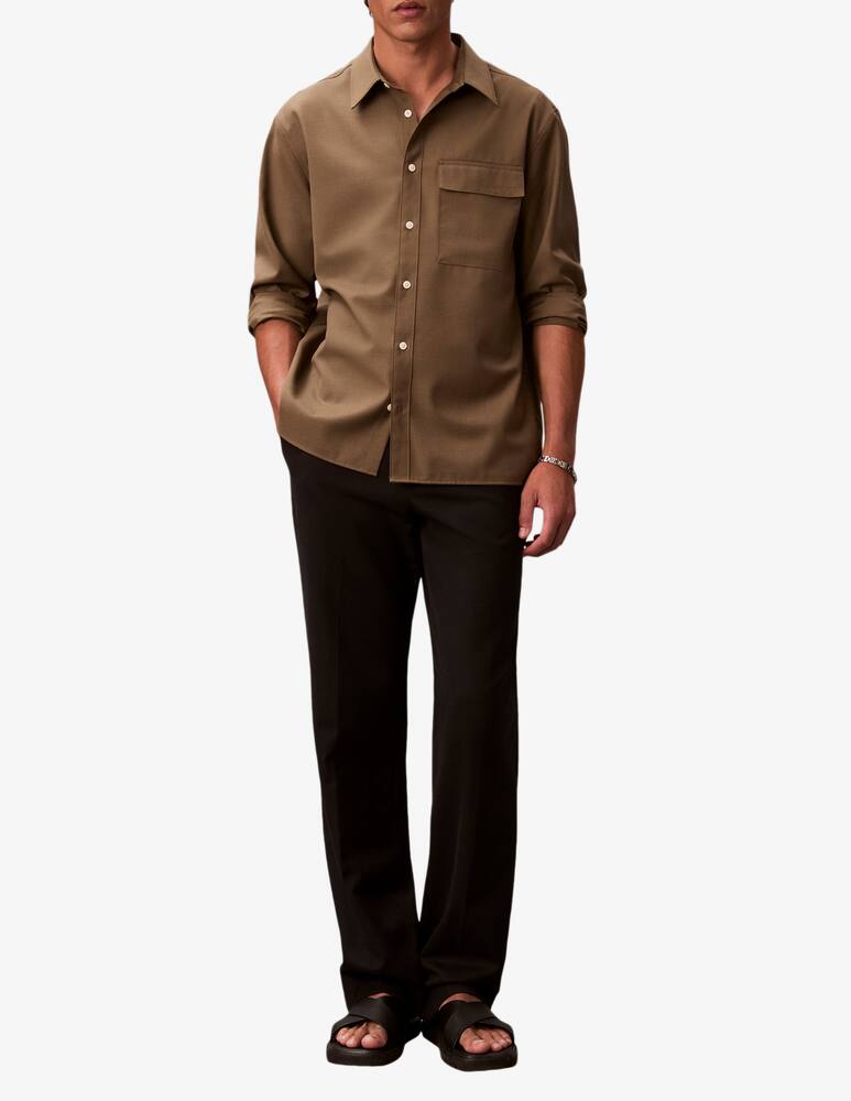 Calvin Klein Overshirt in twill di lana Mix&Match - immagine 2 Calvin Klein Overshirt in twill di lana Mix&Match - immagine 2