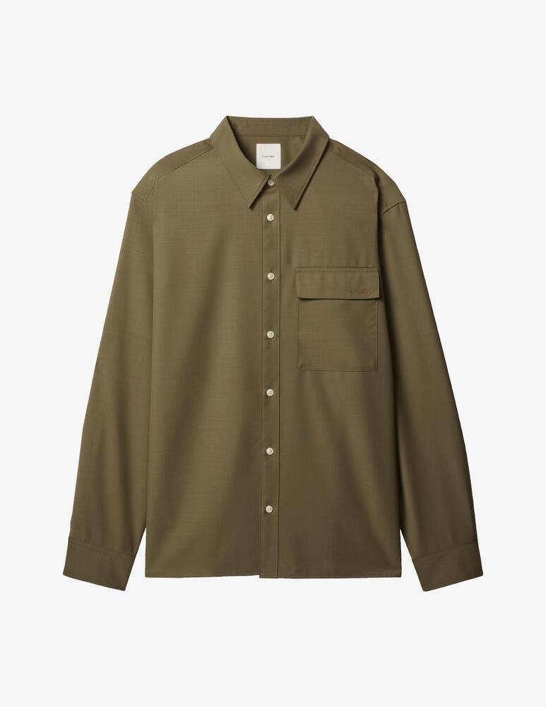 Calvin Klein Overshirt in twill di lana Mix&Match - immagine 5 Calvin Klein Overshirt in twill di lana Mix&Match - immagine 5
