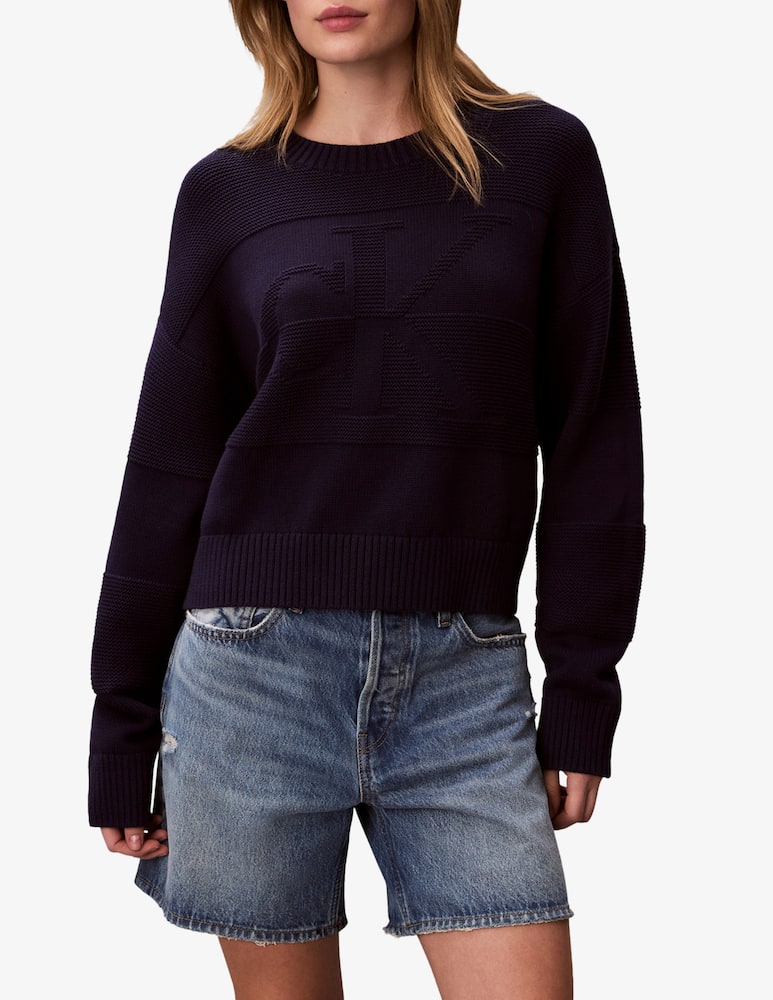 Calvin Klein Jeans Maglione logo tono su tono - immagine 1 Calvin Klein Jeans Maglione logo tono su tono - immagine 1