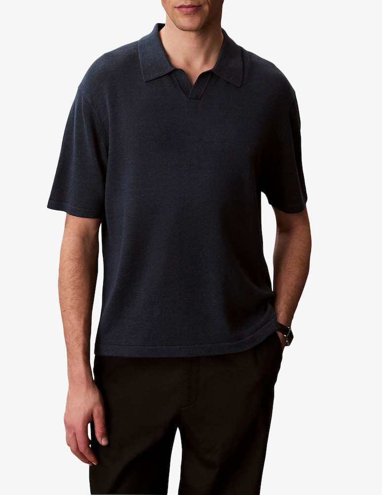 rinascente Calvin Klein Polo scollo a v in misto lino