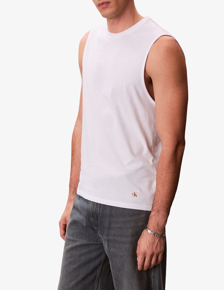 rinascente Calvin Klein Jeans Tank jersey badge t-shirt