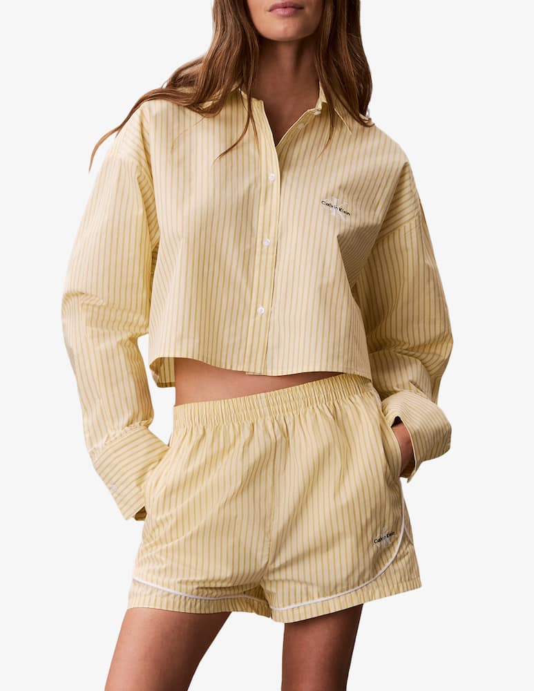 rinascente Calvin Klein Striped cropped pyjama set