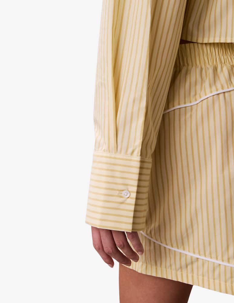 rinascente Calvin Klein Striped cropped pyjama set