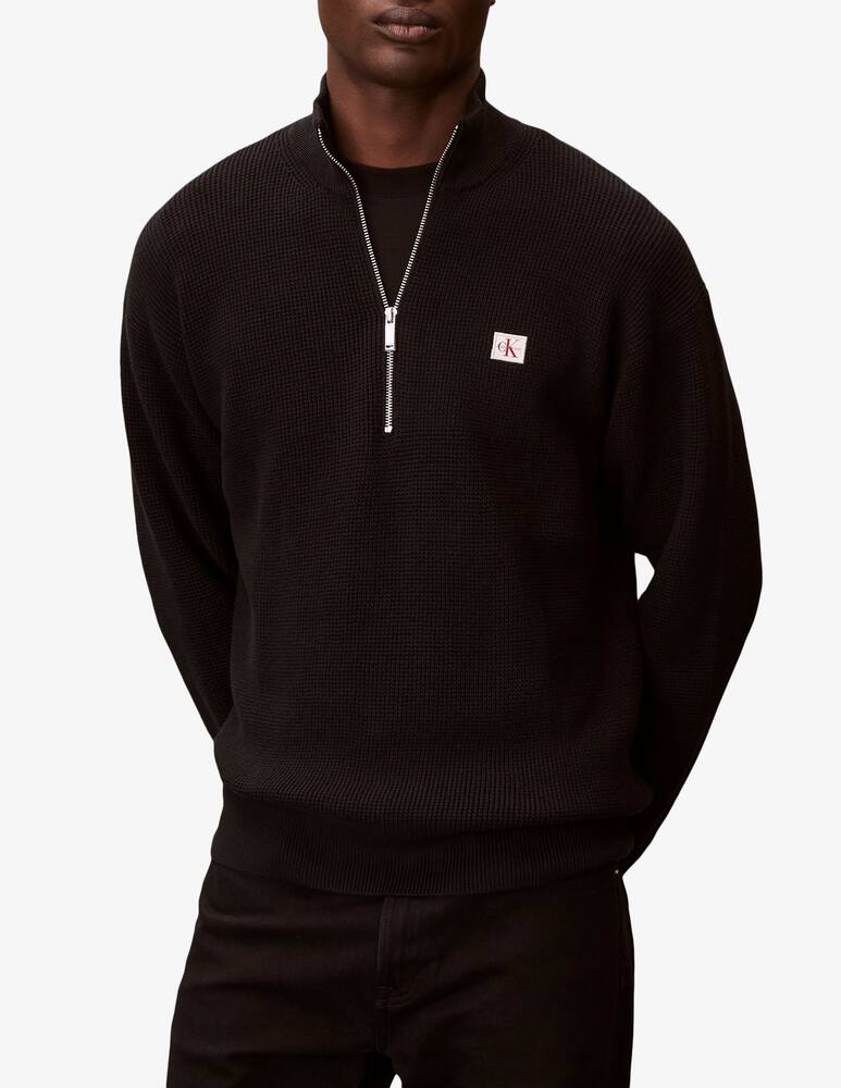 rinascente Calvin Klein Jeans Maglia waffle con zip in cotone