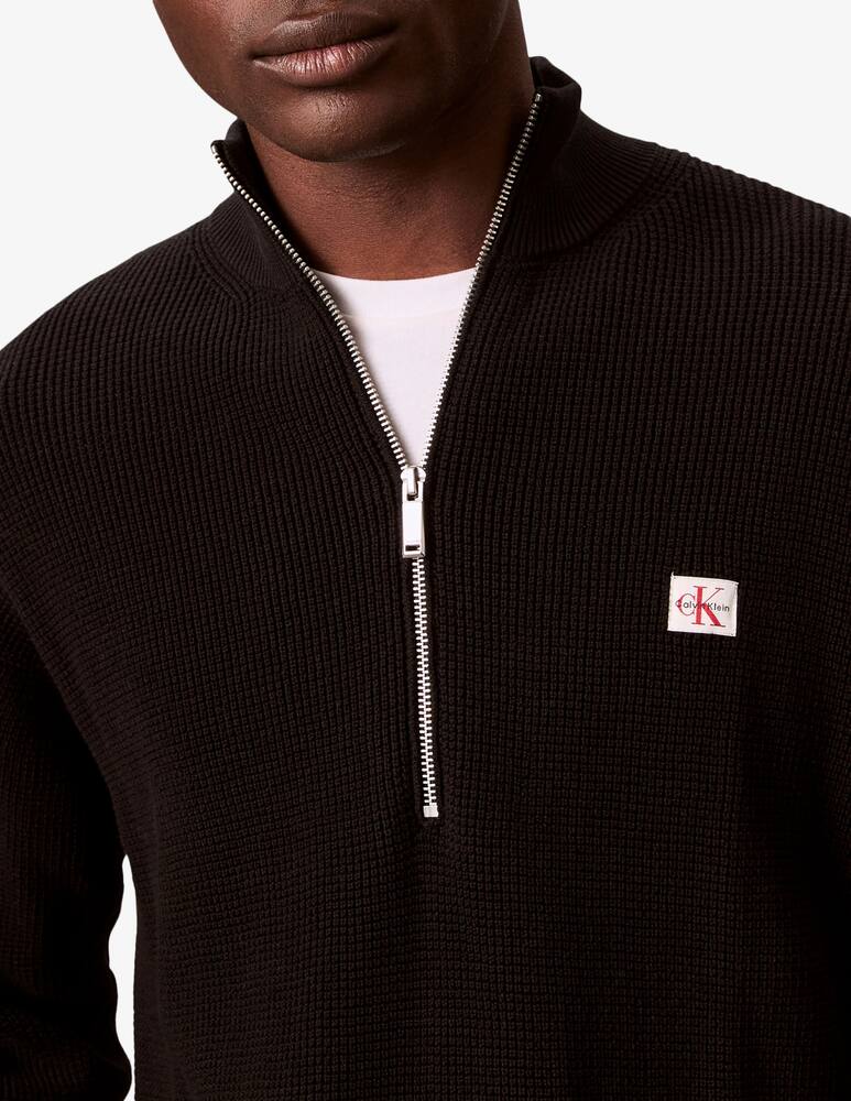 rinascente Calvin Klein Jeans Maglia waffle con zip in cotone